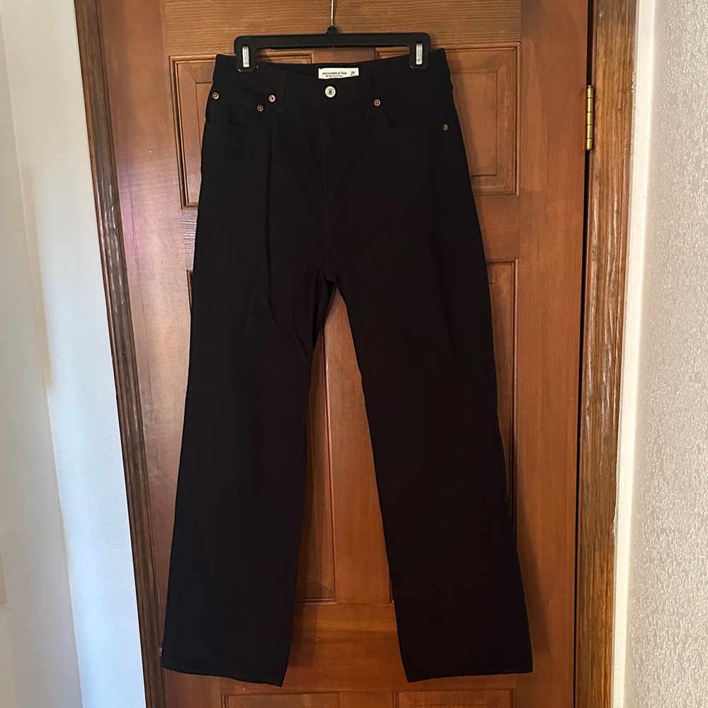 Abercrombie & Fitch '90s Relaxed Black Jeans High Rise